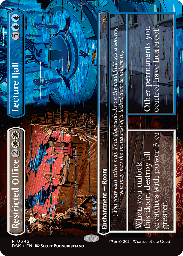 Restricted Office // Lecture Hall (Borderless) [Duskmourn: House of Horror] | Boutique FDB TCG