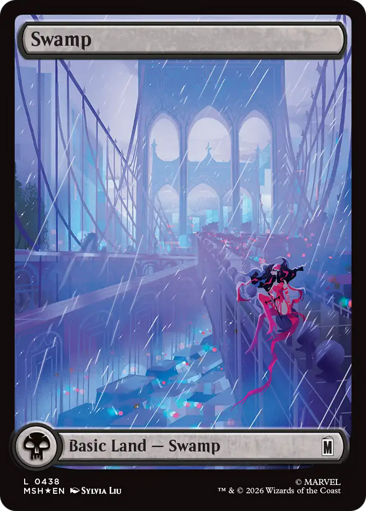 Swamp (0438) (Surge Foil) [Marvel Super Heroes] | Boutique FDB TCG