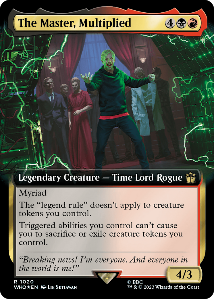 The Master, Multiplied (Extended Art) (Surge Foil) [Doctor Who] | Boutique FDB TCG
