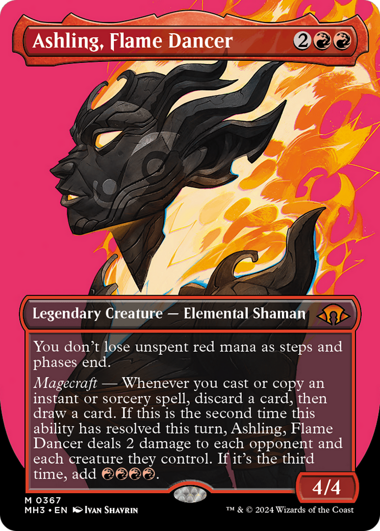 Ashling, Flame Dancer (Borderless) [Modern Horizons 3] | Boutique FDB TCG