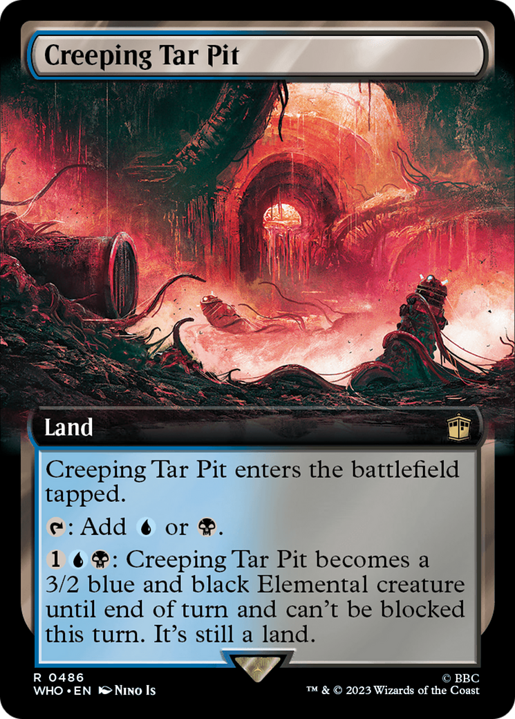 Creeping Tar Pit (Extended Art) [Doctor Who] | Boutique FDB TCG