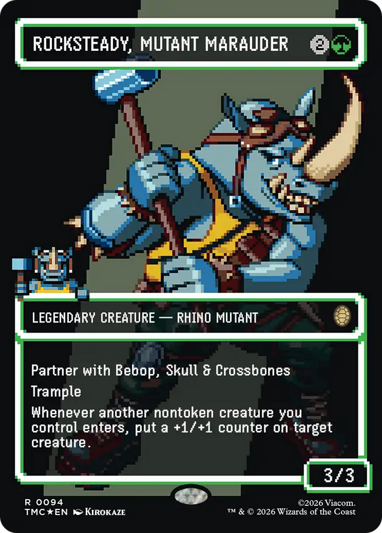 Rocksteady, Mutant Marauder (Borderless) (Surge Foil) [Teenage Mutant Ninja Turtles Commander] | Boutique FDB TCG
