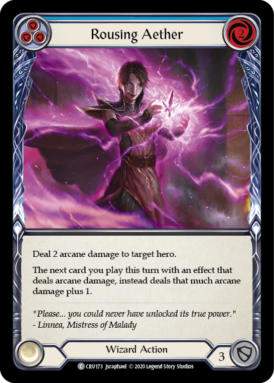 Rousing Aether (Blue) [CRU173] (Crucible of War)  1st Edition Rainbow Foil | Boutique FDB TCG