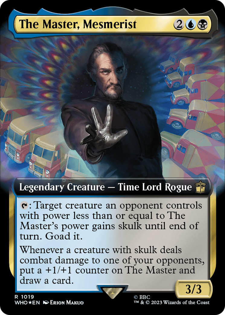 The Master, Mesmerist (Extended Art) (Surge Foil) [Doctor Who] | Boutique FDB TCG