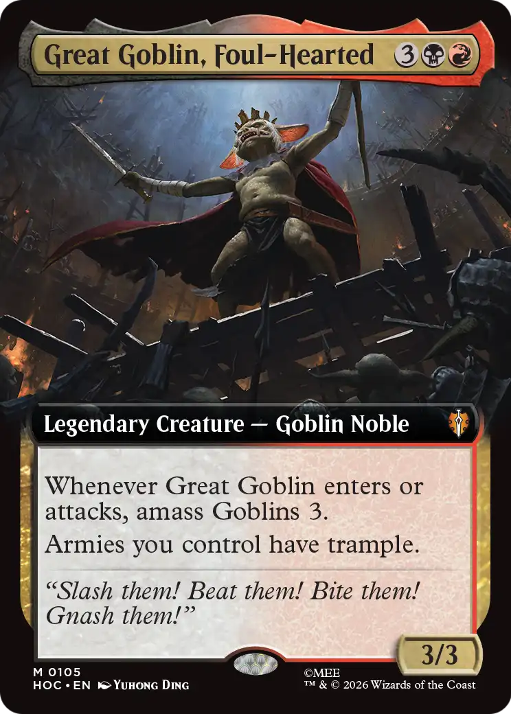 Great Goblin, Foul-Hearted (Extended Art) [The Hobbit: Eternal-Legal] | Boutique FDB TCG