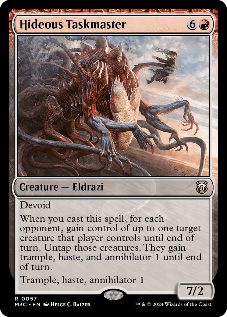 Hideous Taskmaster (Ripple Foil) [Modern Horizons 3 Commander] | Boutique FDB TCG