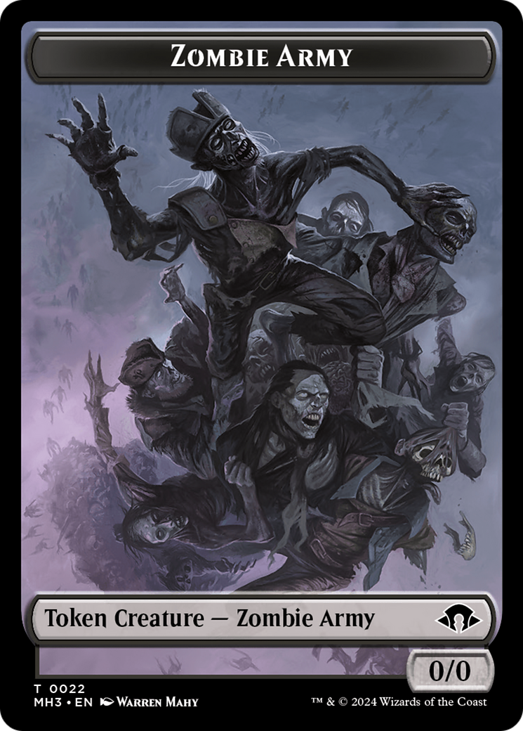 Servo // Zombie Army Double-Sided Token [Modern Horizons 3 Tokens] | Boutique FDB TCG