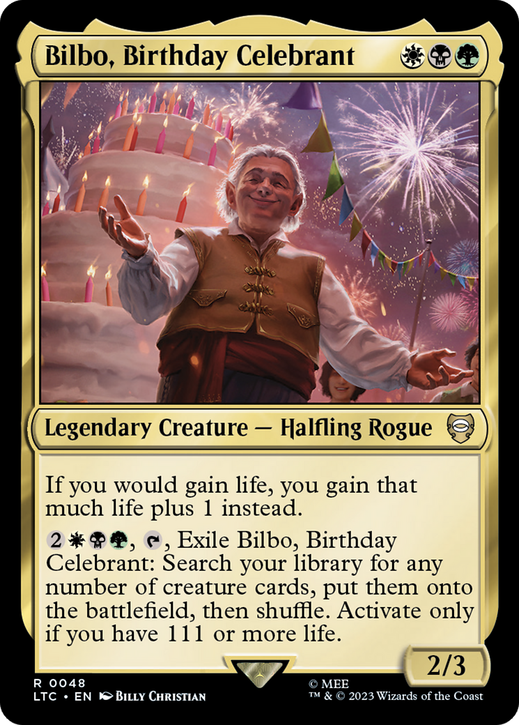 Bilbo, Birthday Celebrant [The Lord of the Rings: Tales of Middle-Earth Commander] | Boutique FDB TCG