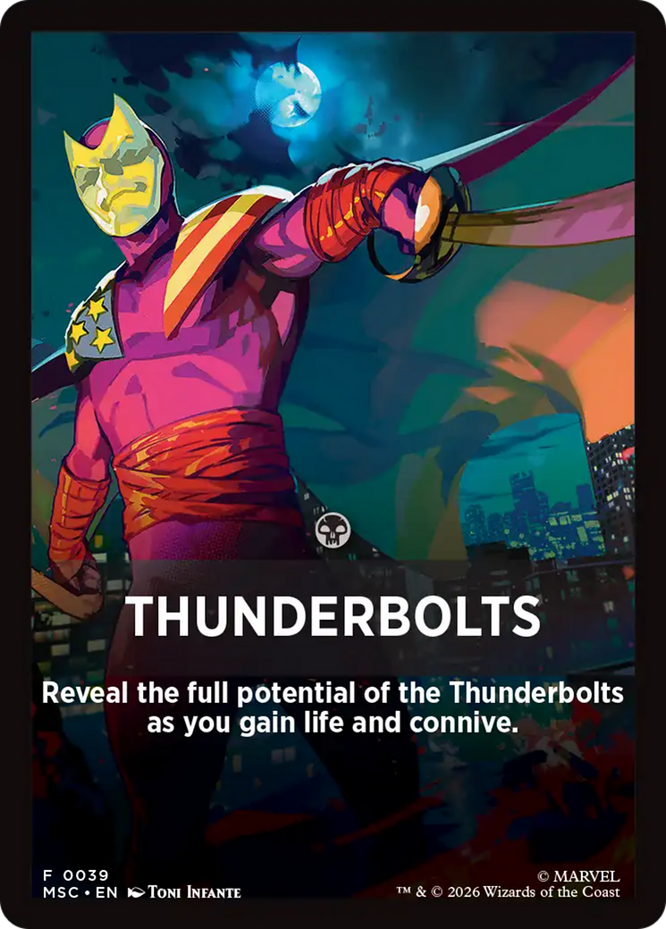 Thunderbolts Theme Card [Marvel Super Heroes Commander] | Boutique FDB TCG