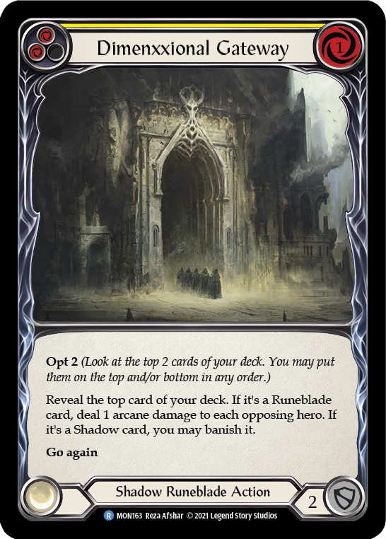 Dimenxxional Gateway (Yellow) [MON163] (Monarch)  1st Edition Normal | Boutique FDB TCG