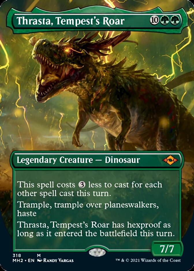 Thrasta, Tempest's Roar (Borderless Alternate Art) [Modern Horizons 2] | Boutique FDB TCG