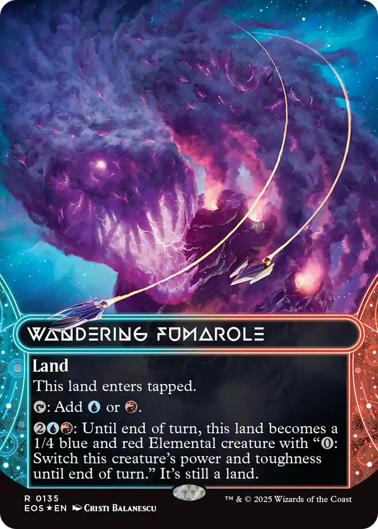Wandering Fumarole (0135) (Borderless) (Galaxy Foil) [Edge of Eternities: Stellar Sights] | Boutique FDB TCG