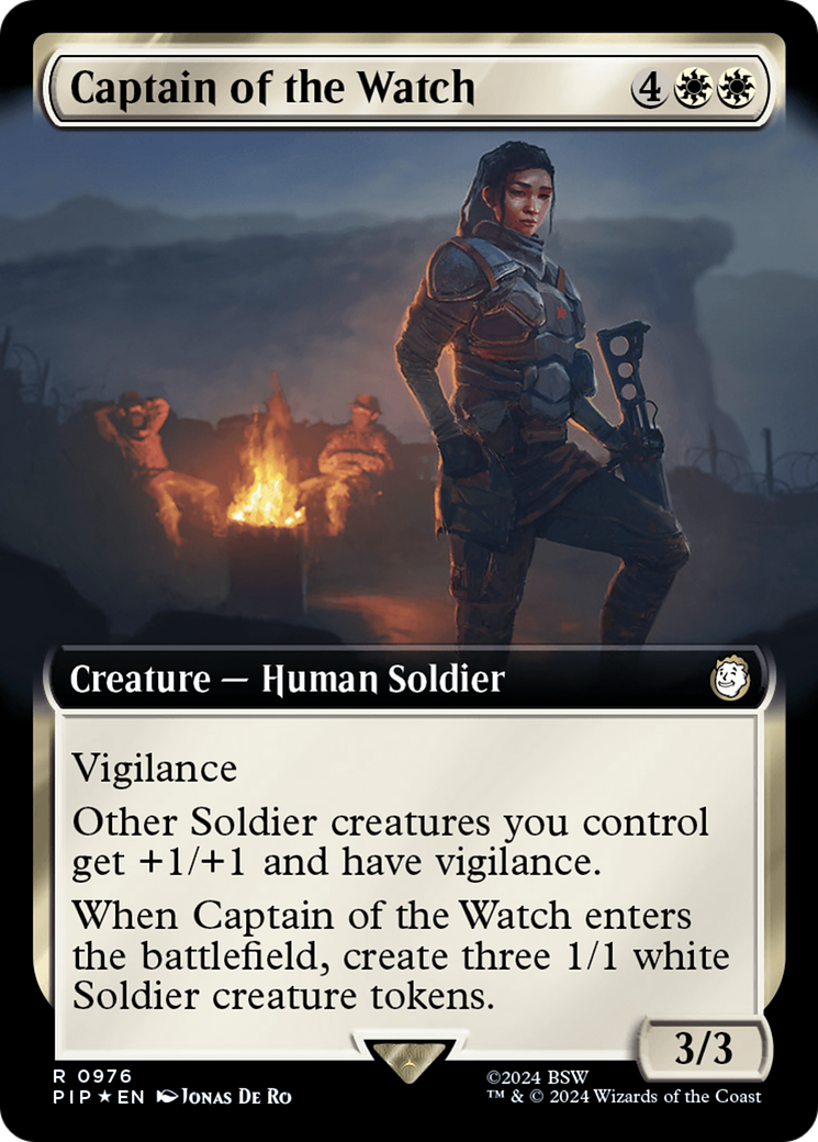 Captain of the Watch (Extended Art) (Surge Foil) [Fallout] | Boutique FDB TCG