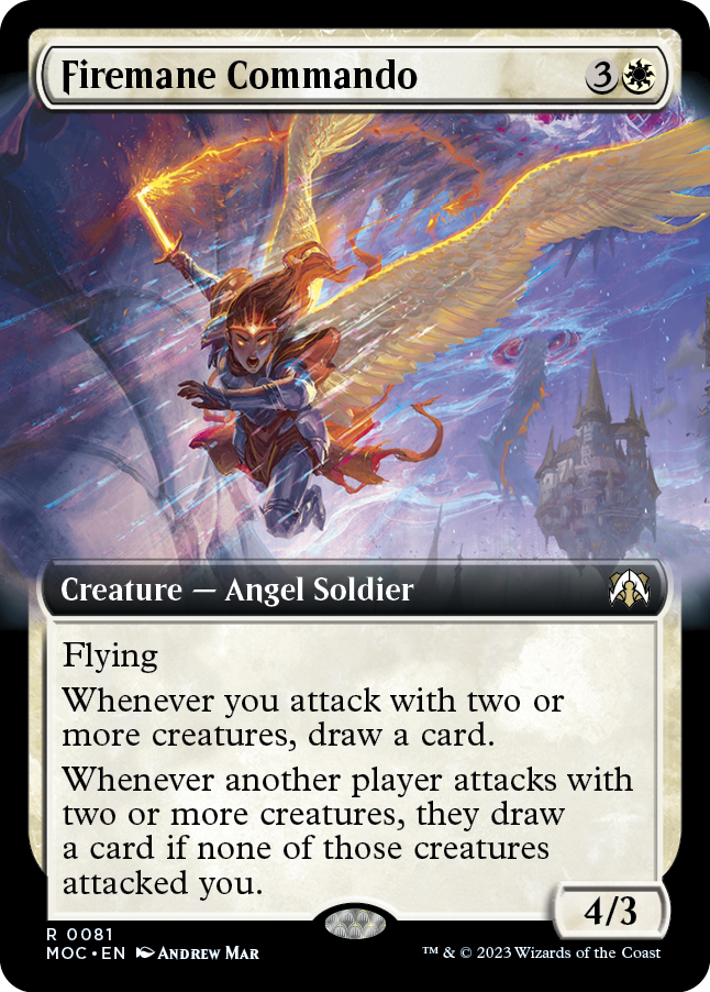 Firemane Commando (Extended Art) [March of the Machine Commander] | Boutique FDB TCG