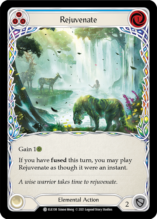 Rejuvenate (Blue) [ELE108] (Tales of Aria)  1st Edition Normal | Boutique FDB TCG