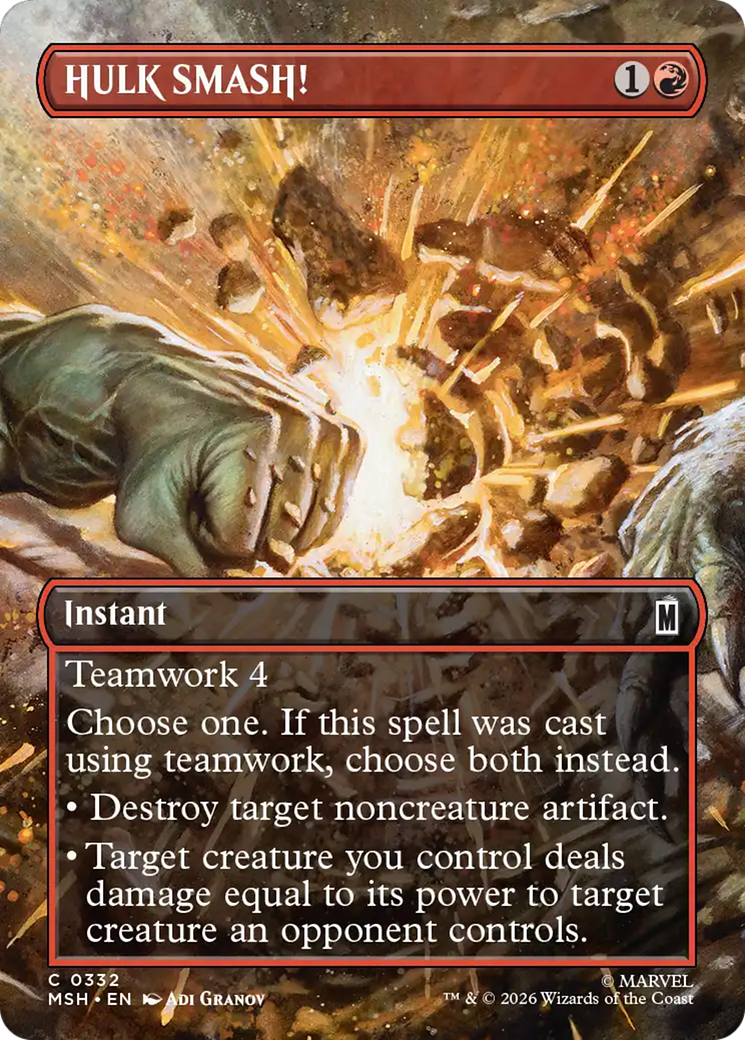HULK SMASH! (Borderless) [Marvel Super Heroes] | Boutique FDB TCG