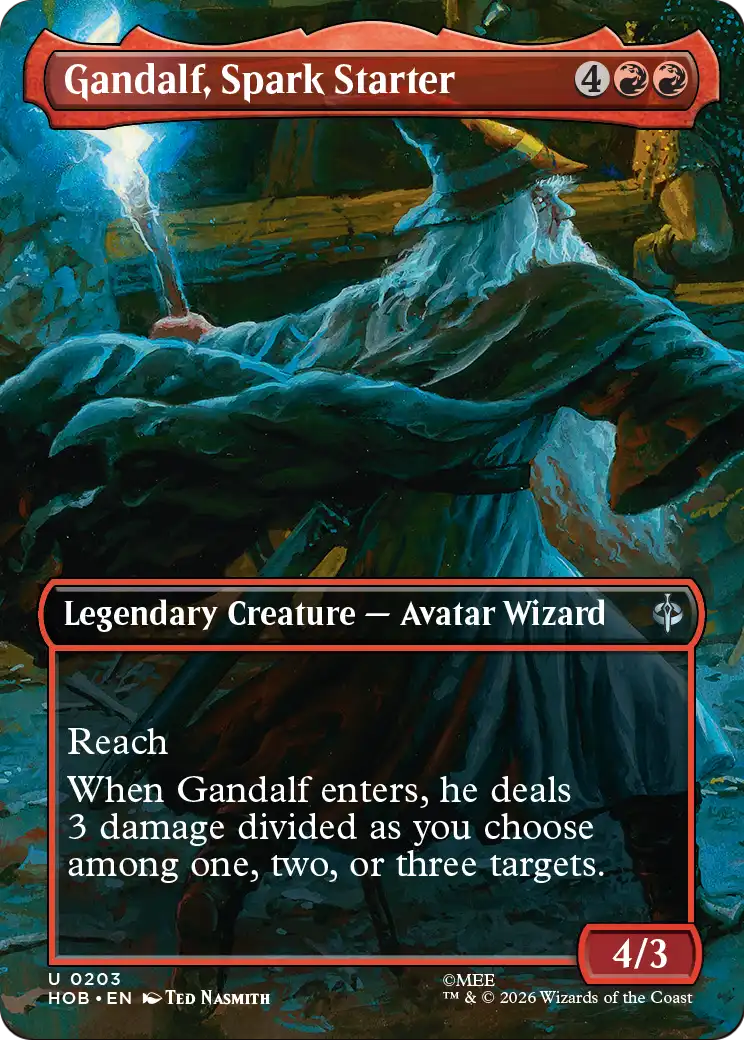 Gandalf, Spark Starter (Borderless) [The Hobbit] | Boutique FDB TCG