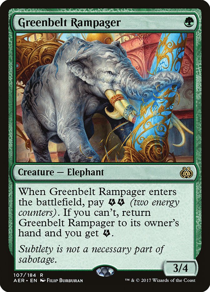 Greenbelt Rampager [Aether Revolt] | Boutique FDB TCG