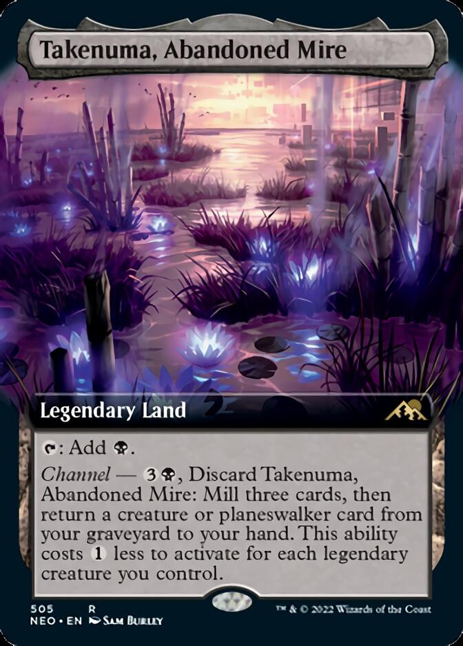 Takenuma, Abandoned Mire (Extended Art) [Kamigawa: Neon Dynasty] | Boutique FDB TCG