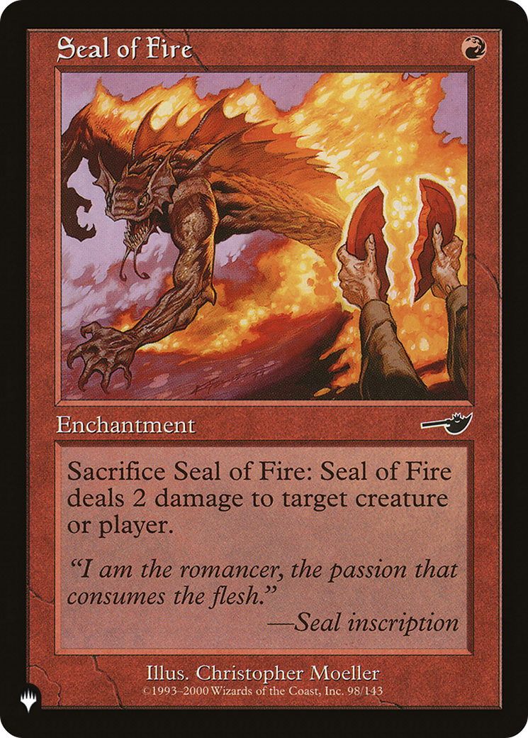 Seal of Fire [The List Reprints] | Boutique FDB TCG