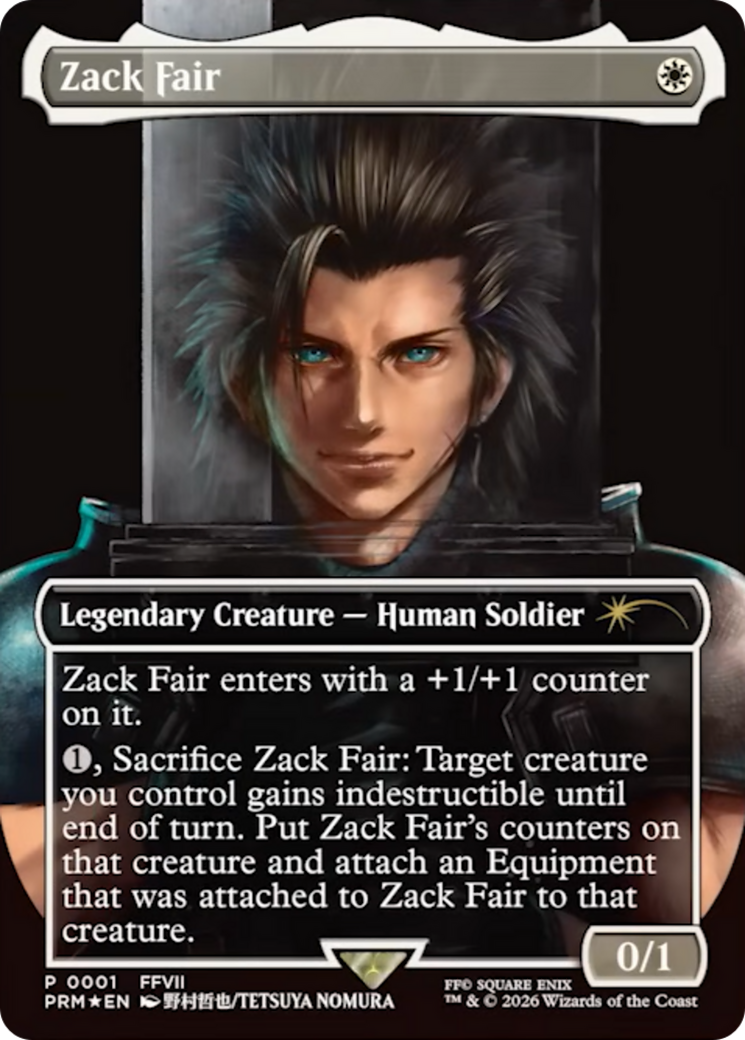 Zack Fair [Media Promos] | Boutique FDB TCG