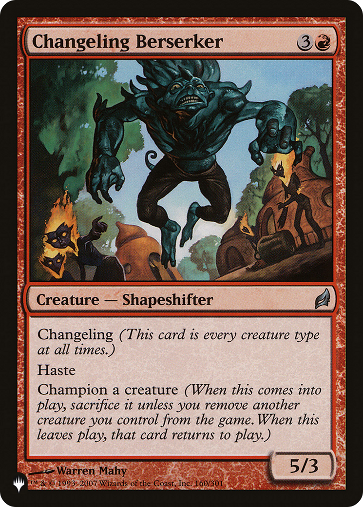 Changeling Berserker [The List Reprints] | Boutique FDB TCG