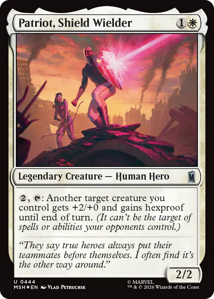 Patriot, Shield Wielder (Surge Foil) [Marvel Super Heroes] | Boutique FDB TCG