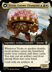Tetzin, Gnome Champion // The Golden-Gear Colossus (Extended Art) [The Lost Caverns of Ixalan Commander] | Boutique FDB TCG