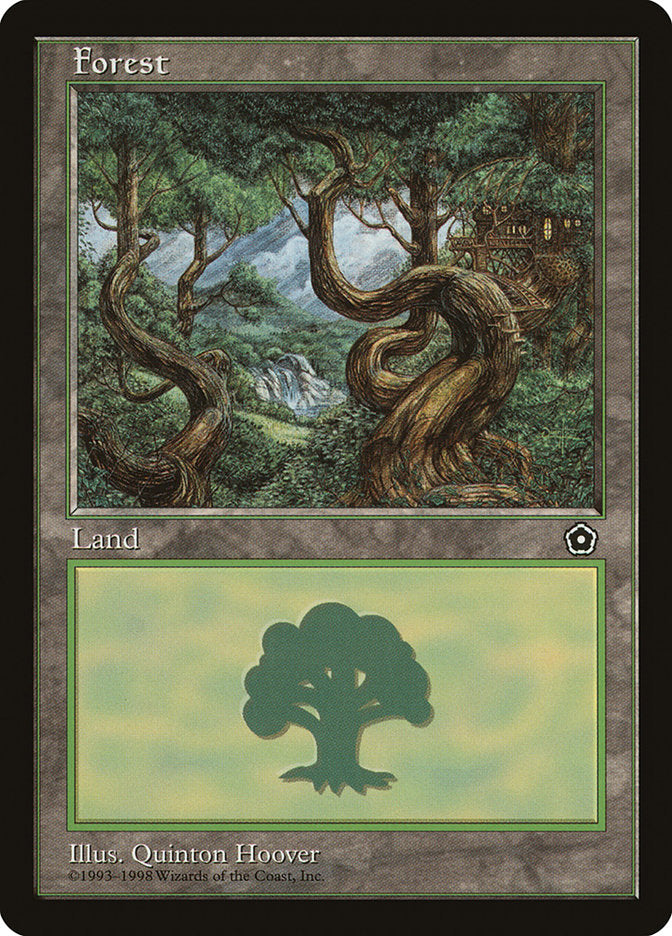 Forest (Treehouse on Right / Green Signature) [Portal Second Age] | Boutique FDB TCG