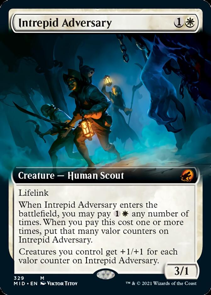 Intrepid Adversary (Extended Art) [Innistrad: Midnight Hunt] | Boutique FDB TCG