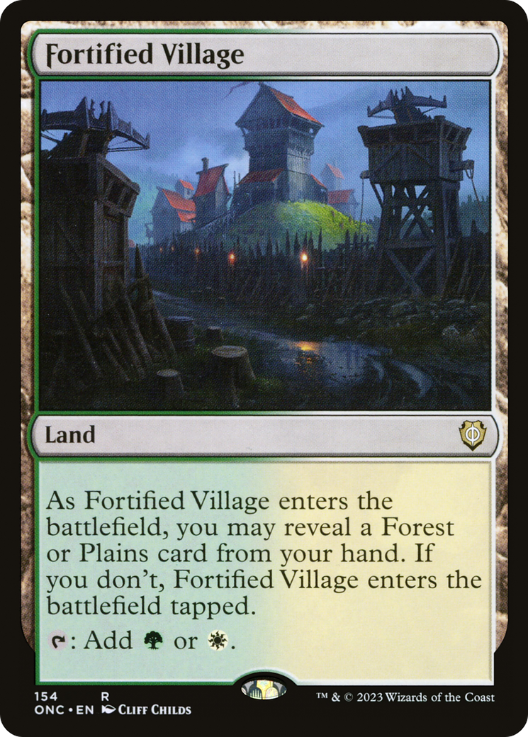 Fortified Village [Phyrexia: All Will Be One Commander] | Boutique FDB TCG
