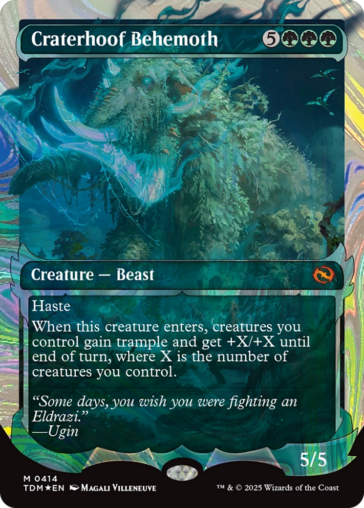 Craterhoof Behemoth (Showcase) (Halo Foil) [Tarkir: Dragonstorm] | Boutique FDB TCG