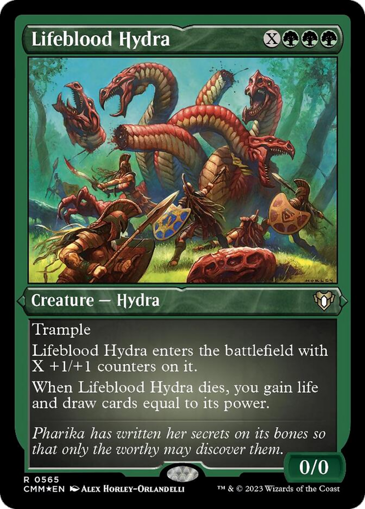 Lifeblood Hydra (Foil Etched) [Commander Masters] | Boutique FDB TCG