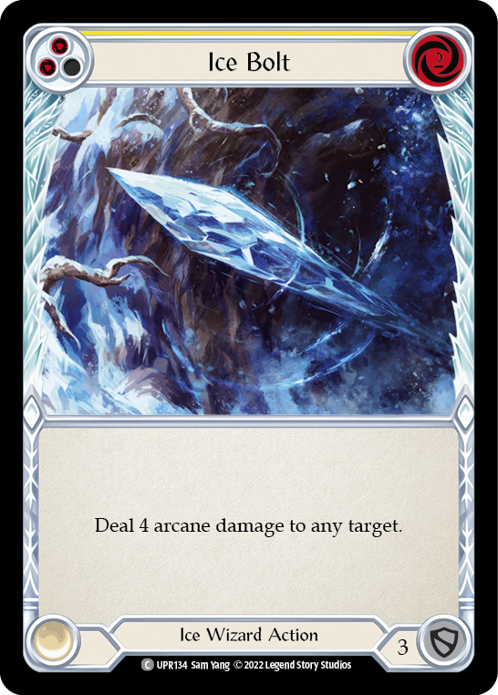 Ice Bolt (Yellow) [UPR134] (Uprising)  Rainbow Foil | Boutique FDB TCG