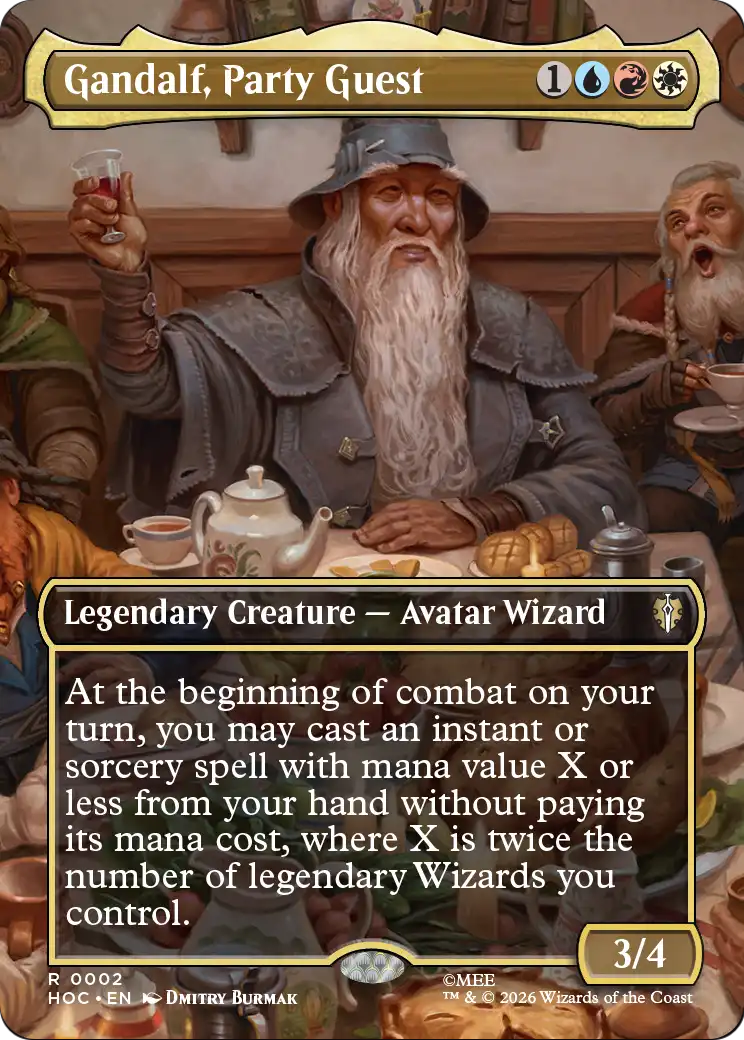 Gandalf, Party Guest (Borderless) [The Hobbit: Eternal-Legal] | Boutique FDB TCG