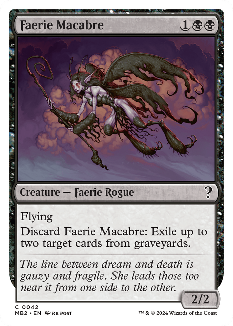 Faerie Macabre (White Border) [Mystery Booster 2] | Boutique FDB TCG