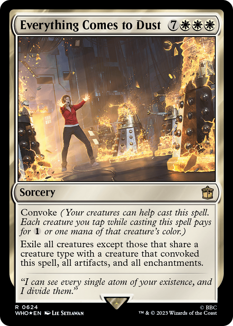 Everything Comes to Dust (Surge Foil) [Doctor Who] | Boutique FDB TCG
