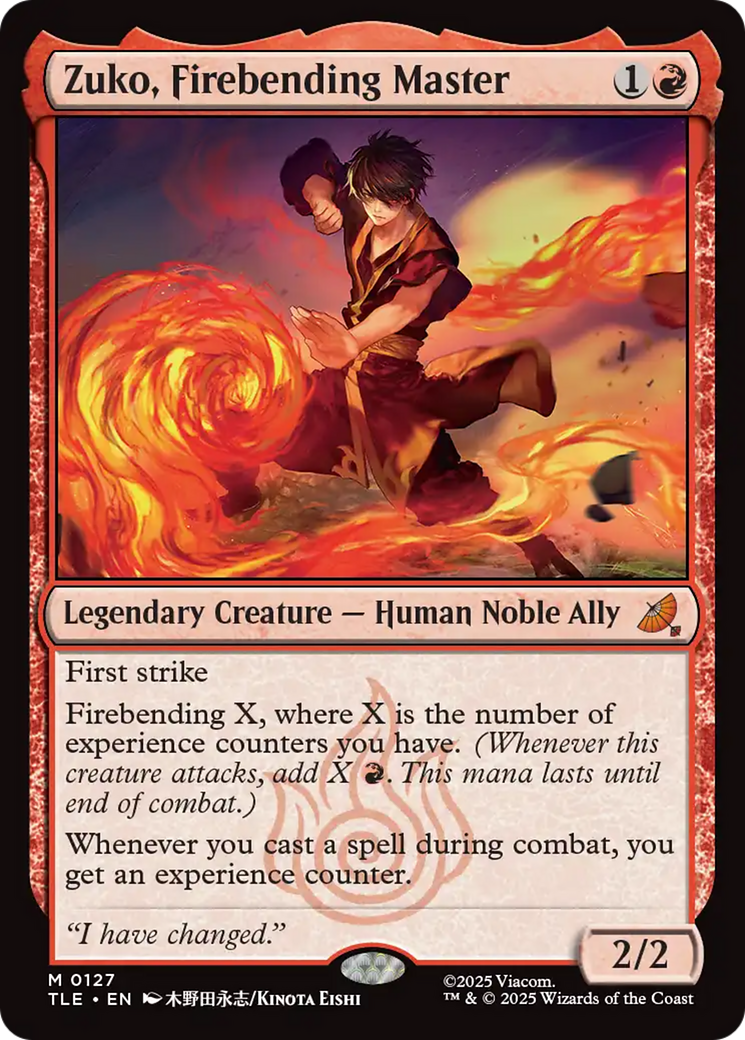 Zuko, Firebending Master [Avatar: The Last Airbender: Eternal-Legal] | Boutique FDB TCG