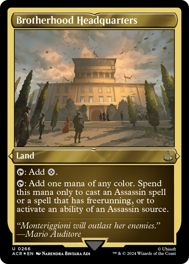 Brotherhood Headquarters (Foil Etched) [Assassin's Creed] | Boutique FDB TCG