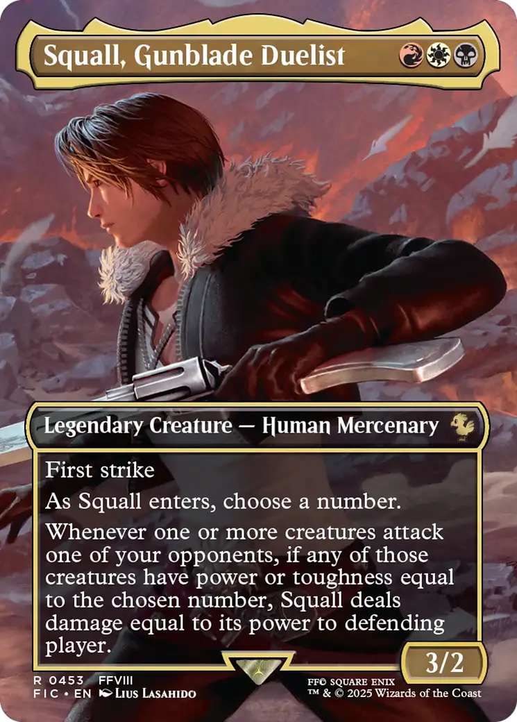 Squall, Gunblade Duelist (Borderless) [FINAL FANTASY Commander] | Boutique FDB TCG