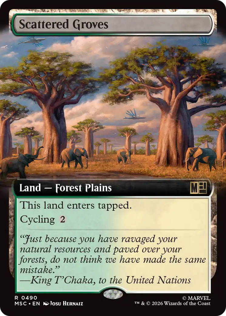 Scattered Groves (Extended Art) [Marvel Super Heroes Commander] | Boutique FDB TCG