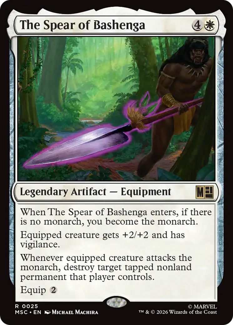 The Spear of Bashenga (Surge Foil) [Marvel Super Heroes Commander] | Boutique FDB TCG