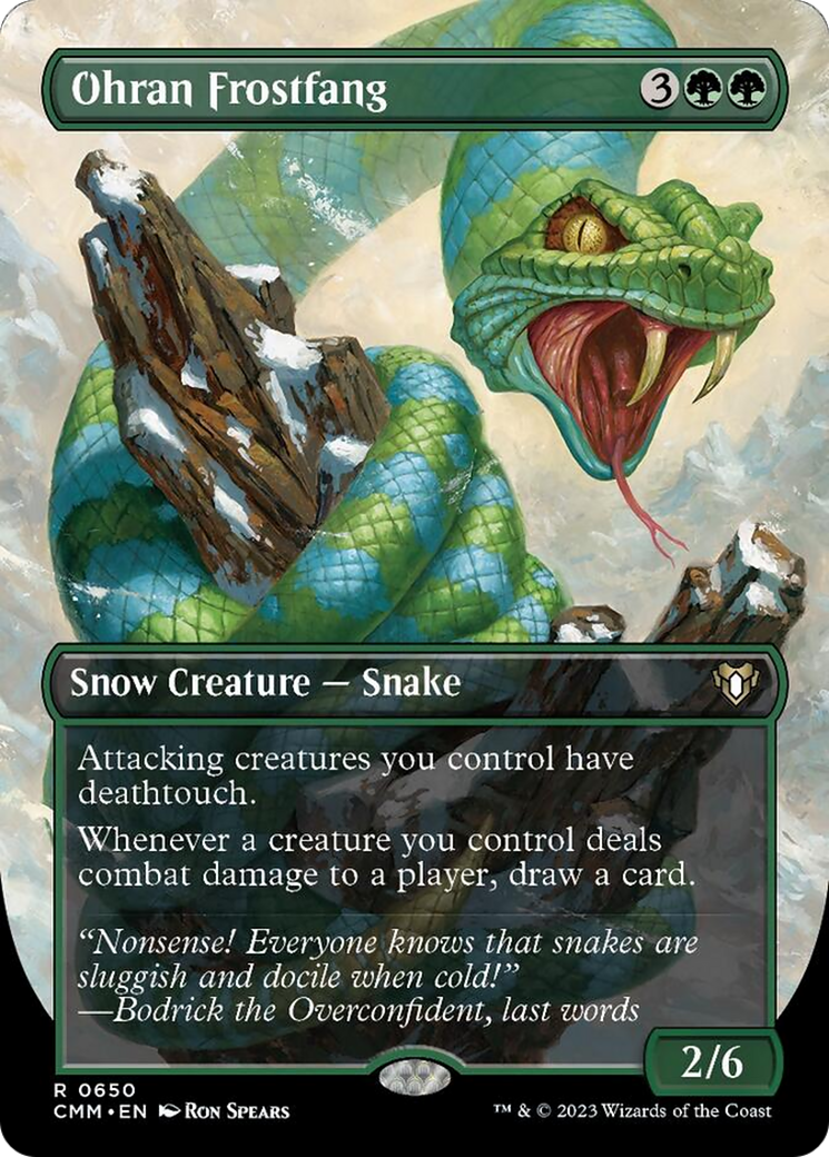 Ohran Frostfang (Borderless Alternate Art) [Commander Masters] | Boutique FDB TCG