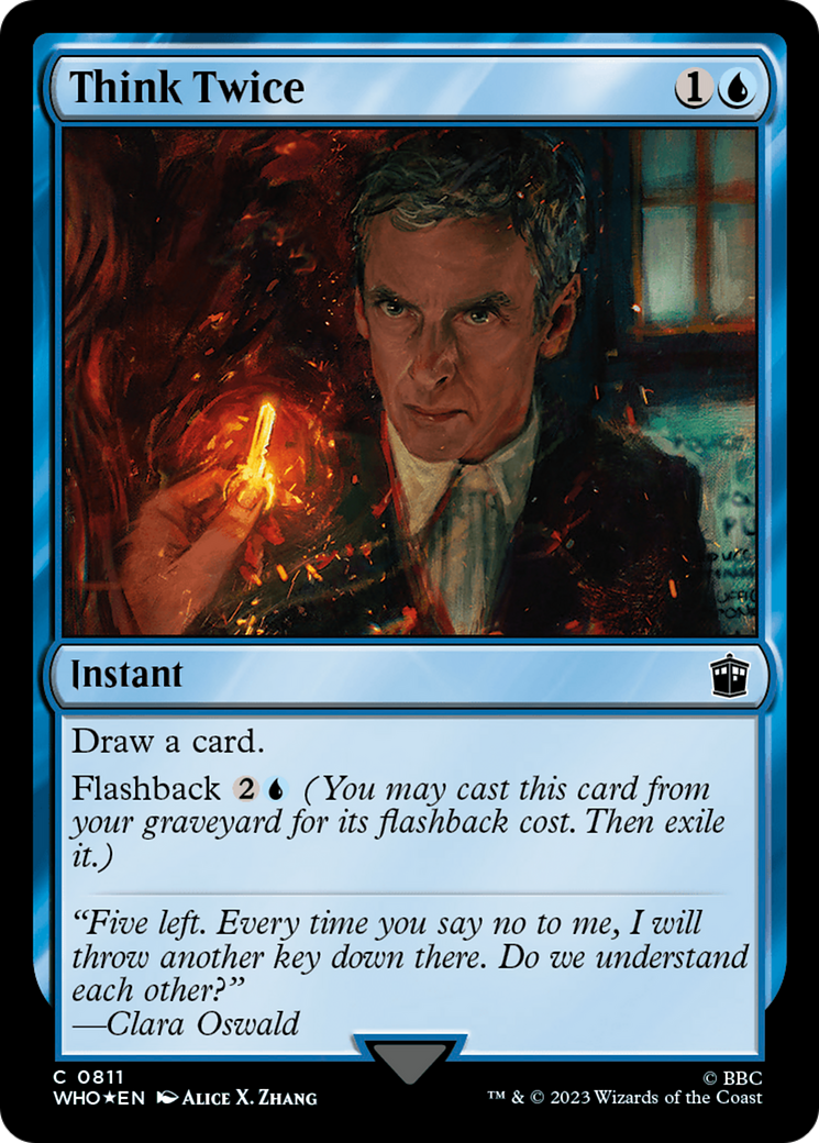 Think Twice (Surge Foil) [Doctor Who] | Boutique FDB TCG