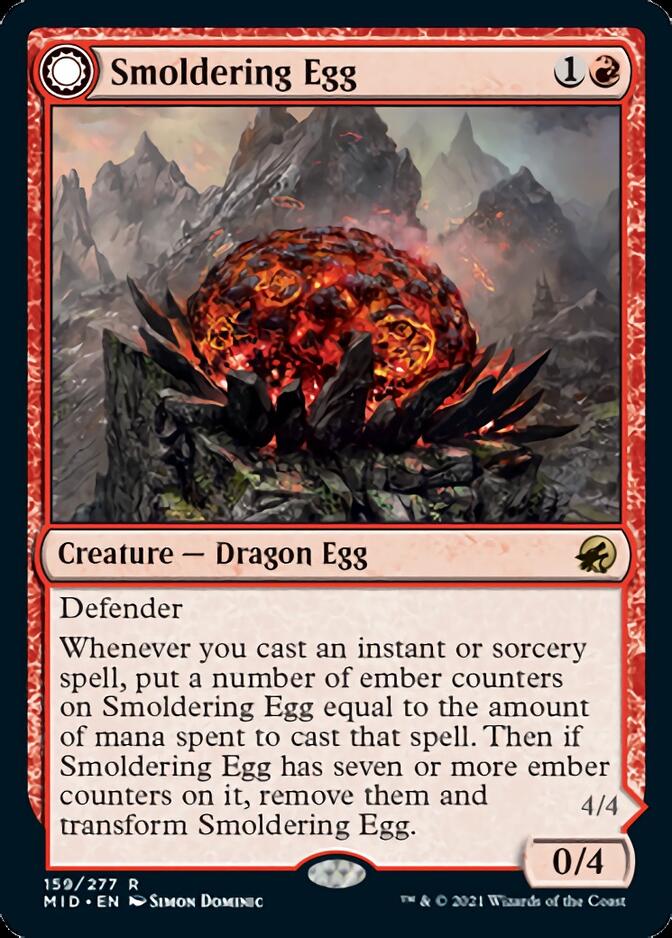 Smoldering Egg // Ashmouth Dragon [Innistrad: Midnight Hunt] | Boutique FDB TCG