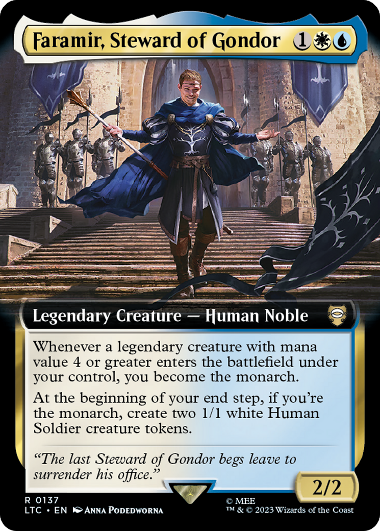 Faramir, Steward of Gondor (Extended Art) [The Lord of the Rings: Tales of Middle-Earth Commander] | Boutique FDB TCG