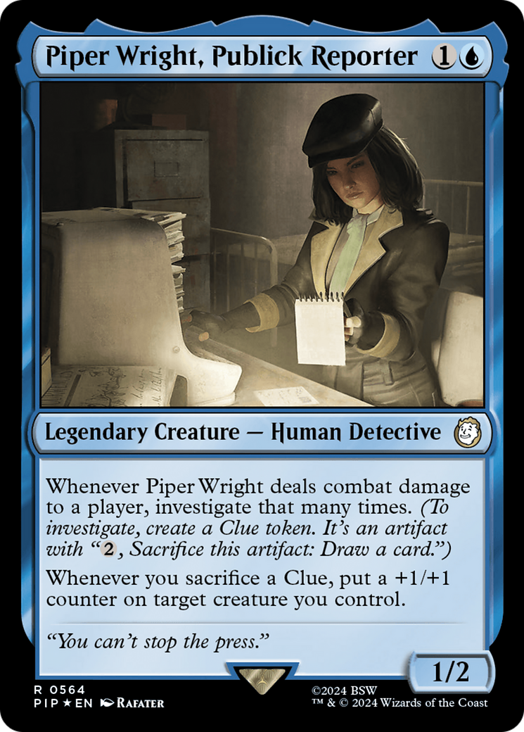 Piper Wright, Publick Reporter (Surge Foil) [Fallout] | Boutique FDB TCG