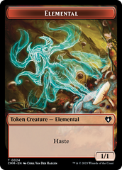 Elemental (0024) // Elf Druid Double-Sided Token [Commander Masters Tokens] | Boutique FDB TCG