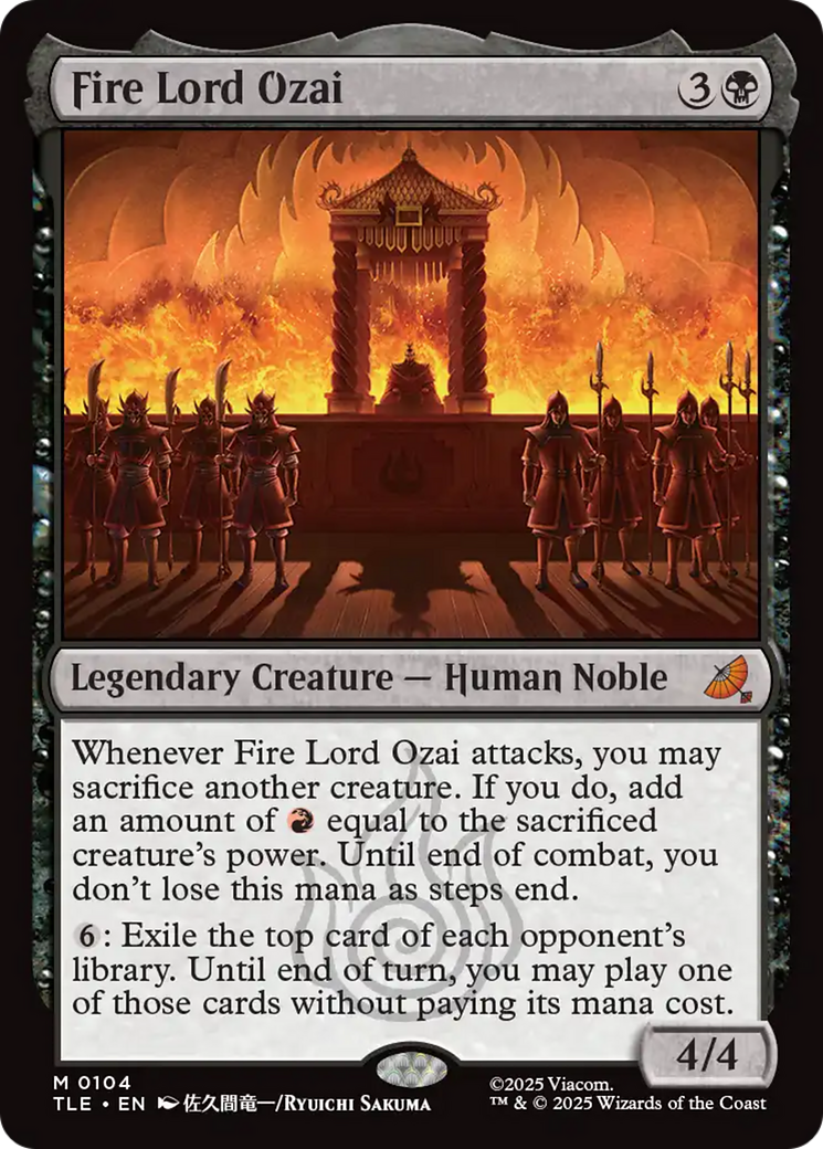 Fire Lord Ozai [Avatar: The Last Airbender: Eternal-Legal] | Boutique FDB TCG