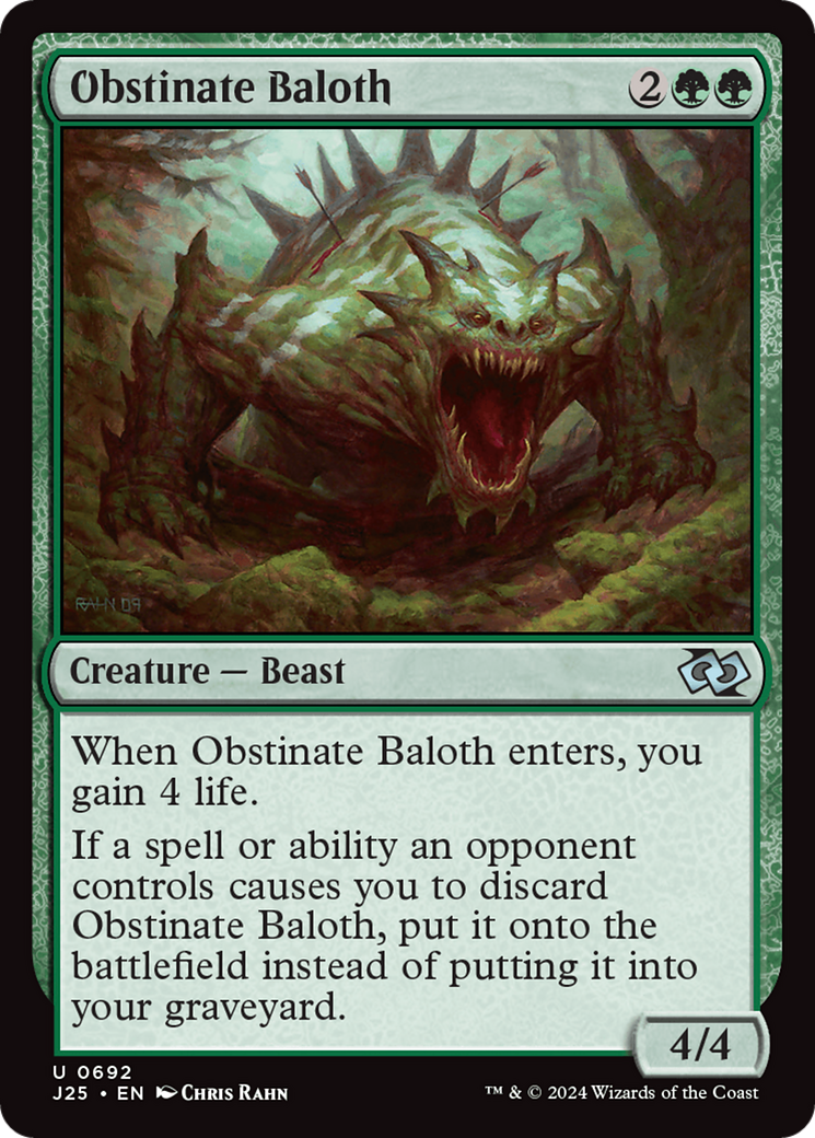 Obstinate Baloth [Foundations Jumpstart] | Boutique FDB TCG